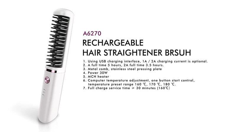 Rechargeable Hair Straightener