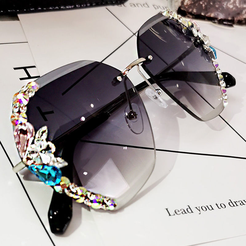 Luxury Rhinestone Square Sunglasses