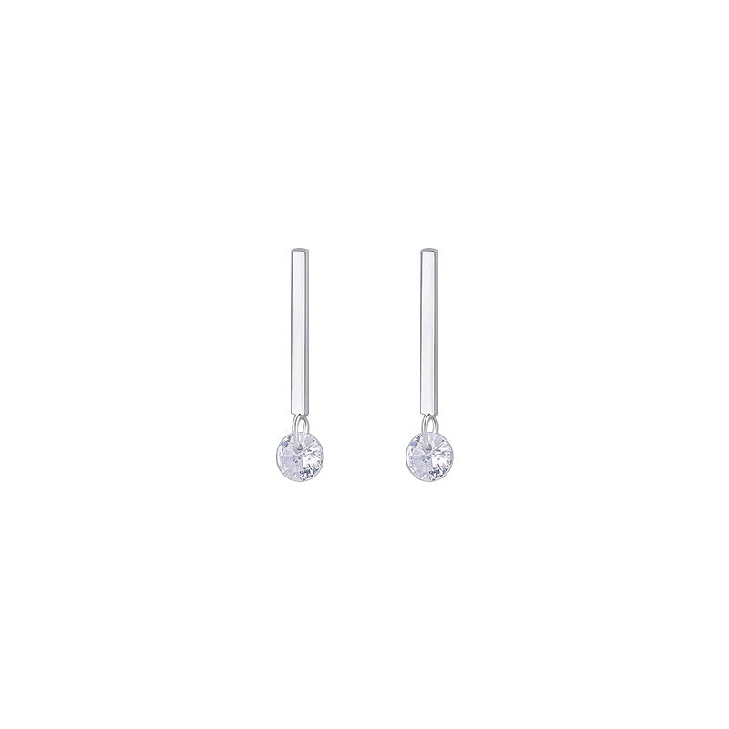 S925 sterling silver jewelry simple personality earrings