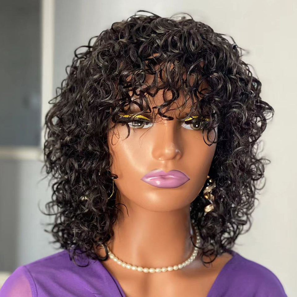 Wavy Wig with Bangs