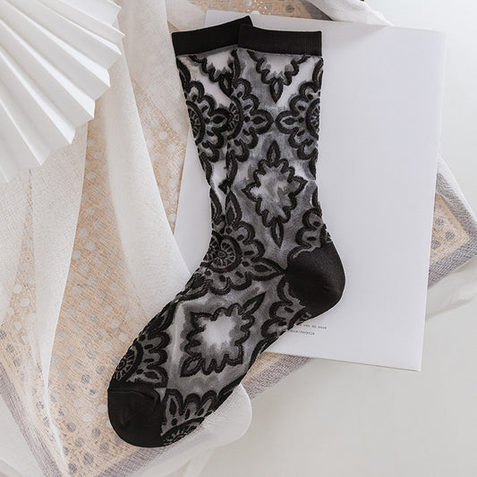 Spring And Summer Lolita Lace Thin  Cotton Socks