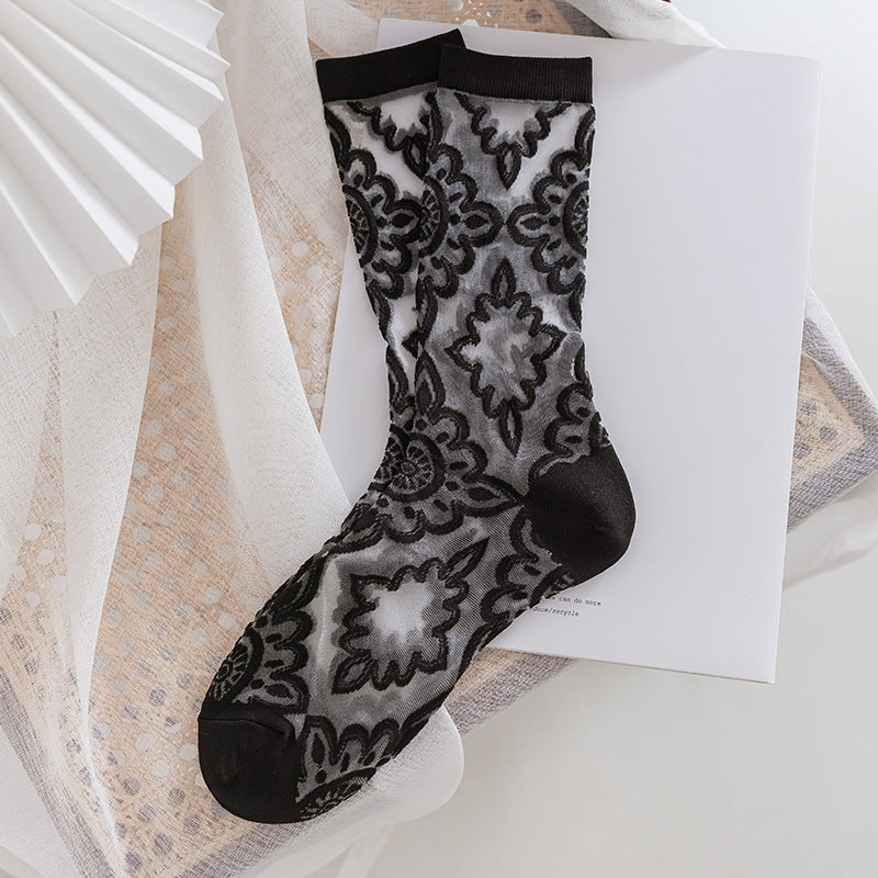 Spring And Summer Lolita Lace Thin  Cotton Socks