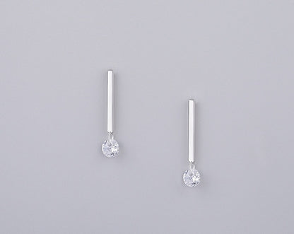 S925 sterling silver jewelry simple personality earrings