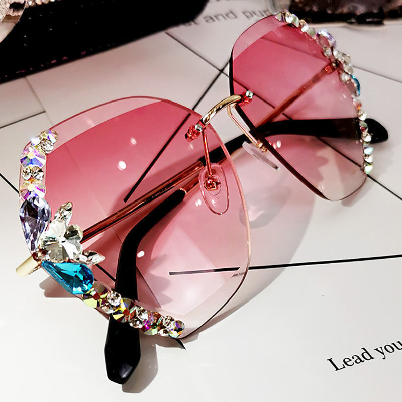 Luxury Rhinestone Square Sunglasses