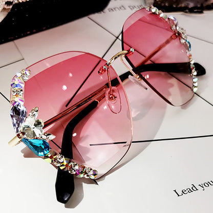 Luxury Rhinestone Square Sunglasses