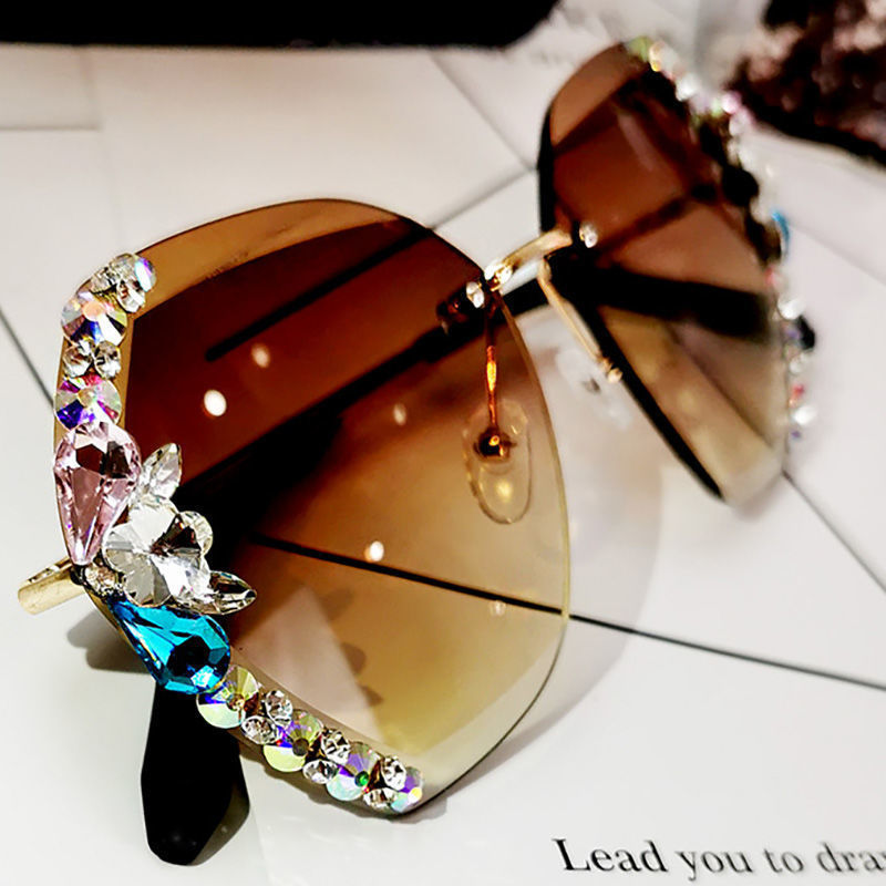 Luxury Rhinestone Square Sunglasses