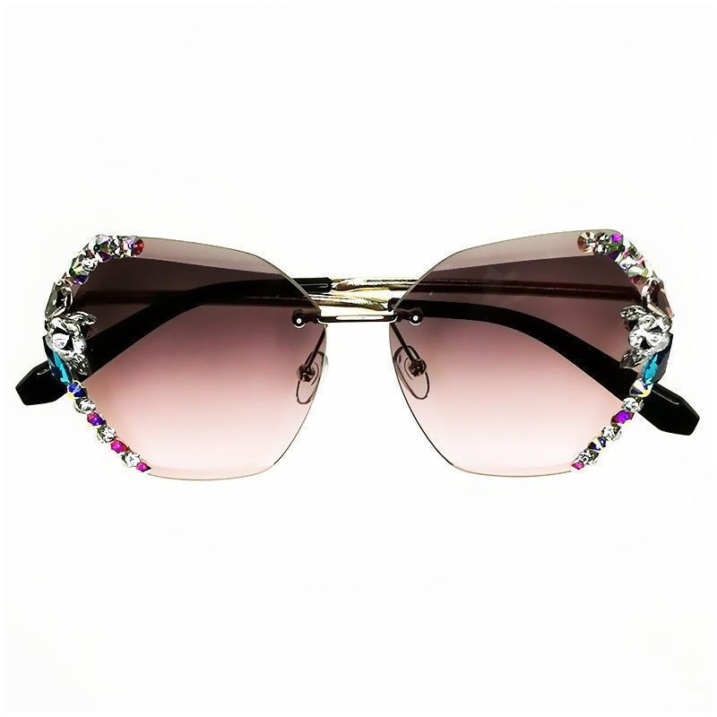 Luxury Rhinestone Square Sunglasses