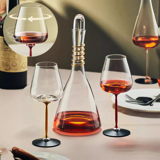 Rotating Wine Glass Set