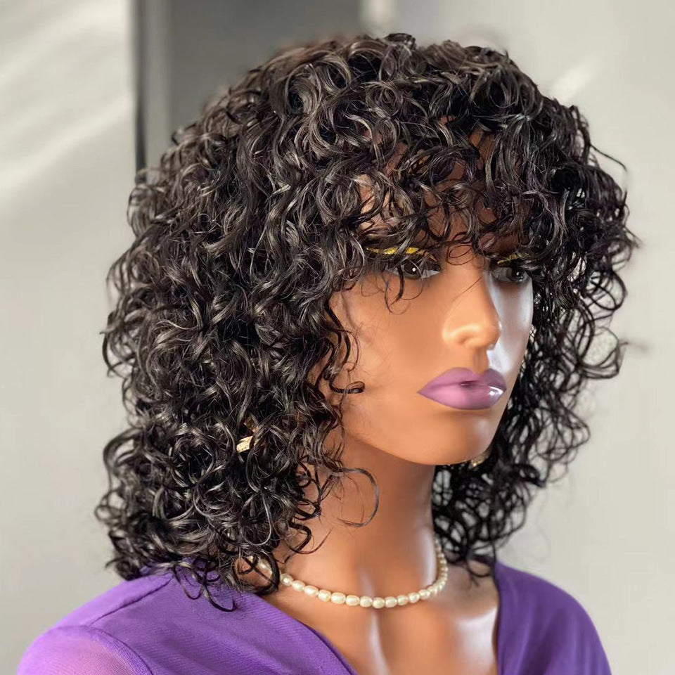 Wavy Wig with Bangs