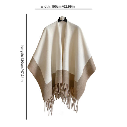 Winter Warm Plaid Ponchos And Capes