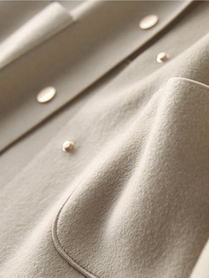 Classic Solid Short Woolen Coats