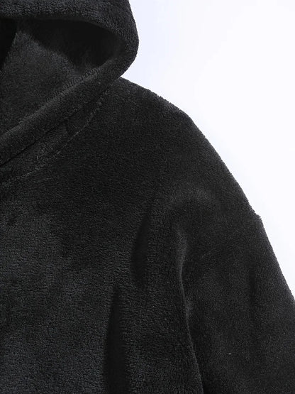 Men Fuzzy Fleece Hoodie