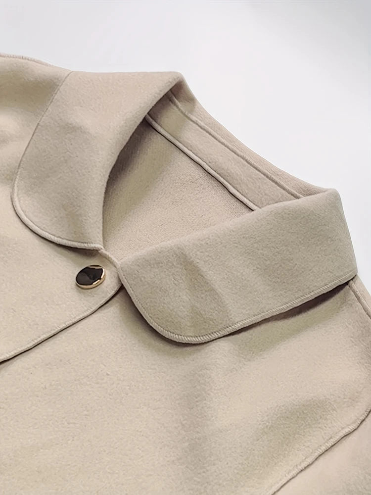 Classic Solid Short Woolen Coats