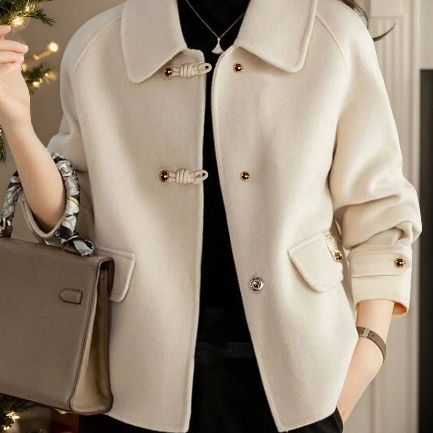 Elegant Solid Short Coats