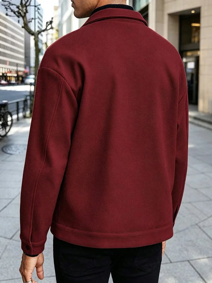Fake Decor Chest Flap Lapel Fashion Outer Jacket