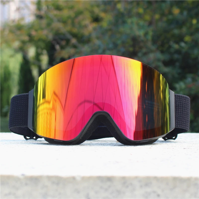 Magnetic Flip Cover Double Layer Anti-Fog Ski Goggles