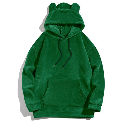 Men Fuzzy Fleece Hoodie