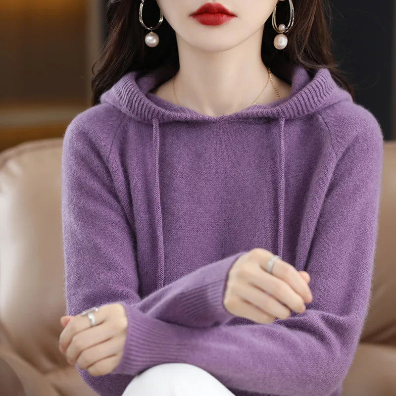 Women Pullover Sweaters Hooded