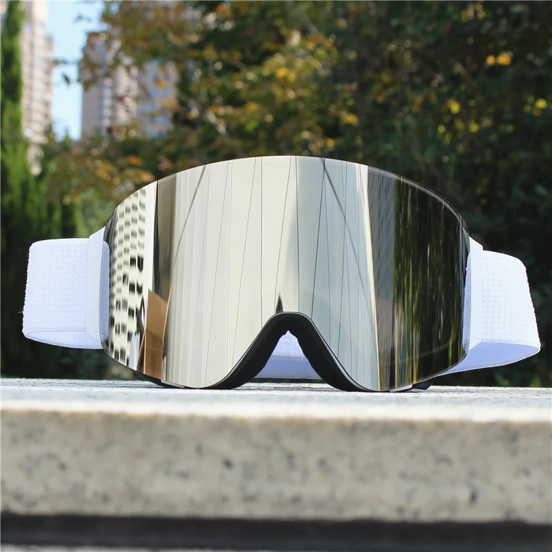 Magnetic Flip Cover Double Layer Anti-Fog Ski Goggles