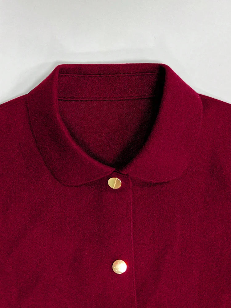 Classic Solid Short Woolen Coats