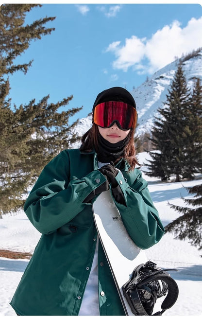 Magnetic Flip Cover Double Layer Anti-Fog Ski Goggles
