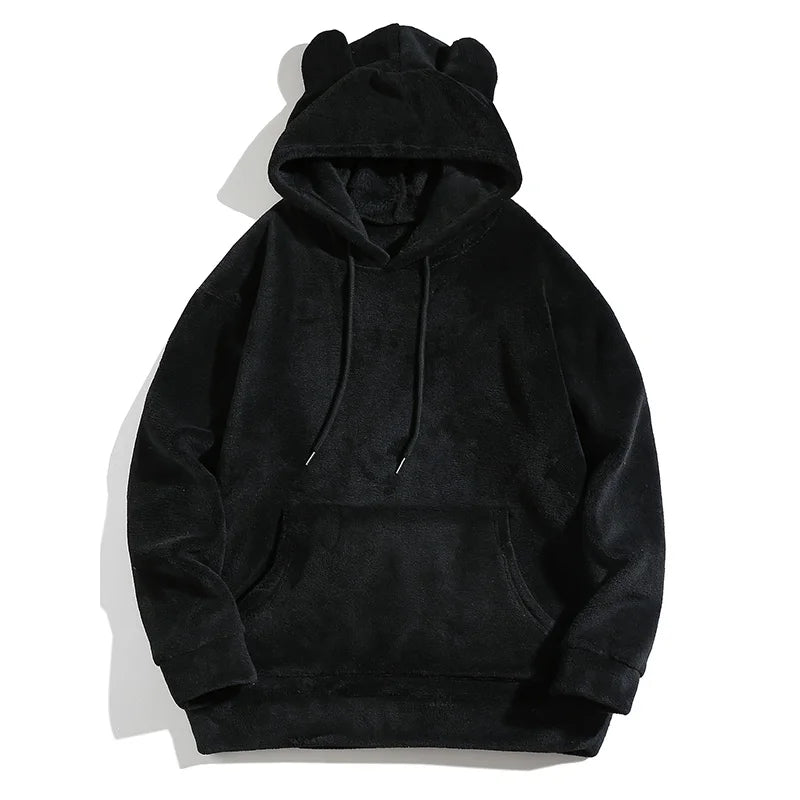 Men Fuzzy Fleece Hoodie