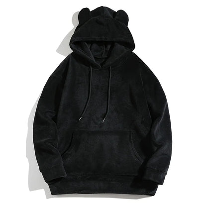 Men Fuzzy Fleece Hoodie