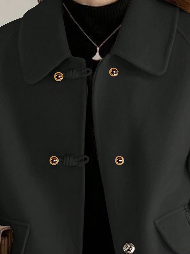 Elegant Solid Short Coats