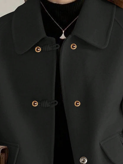 Elegant Solid Short Coats