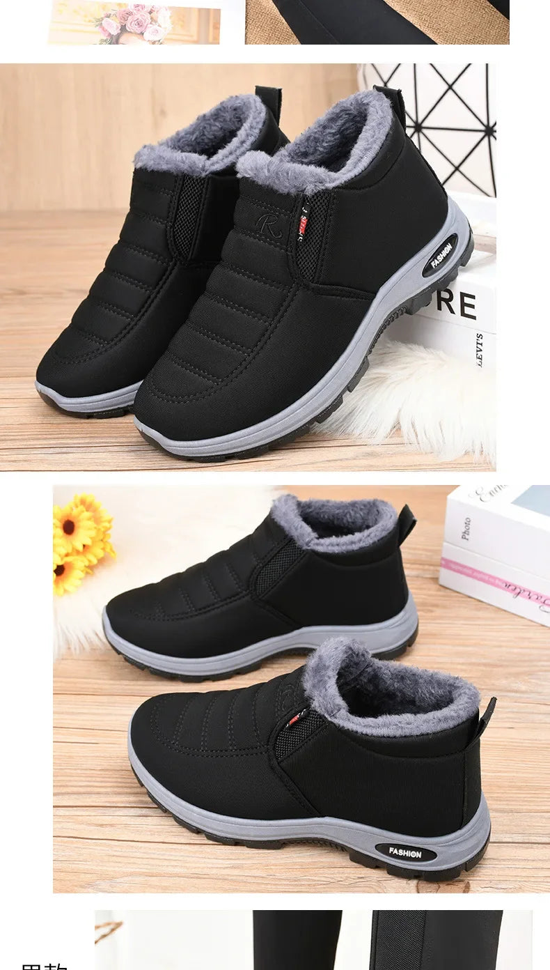 Thick velvet and warm snow boots