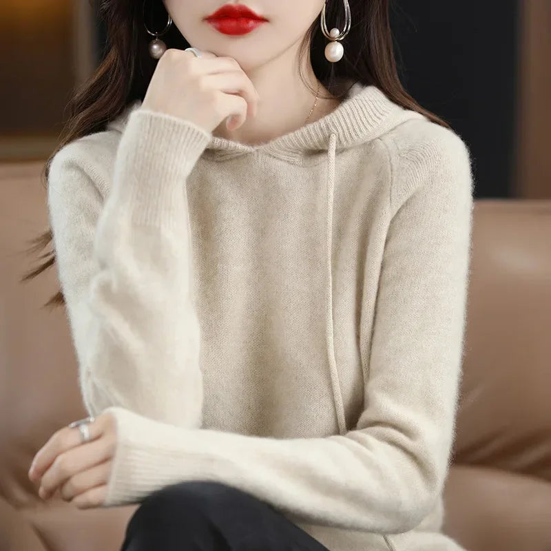 Women Pullover Sweaters Hooded