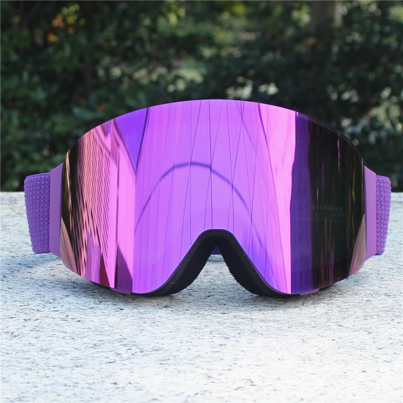 Magnetic Flip Cover Double Layer Anti-Fog Ski Goggles