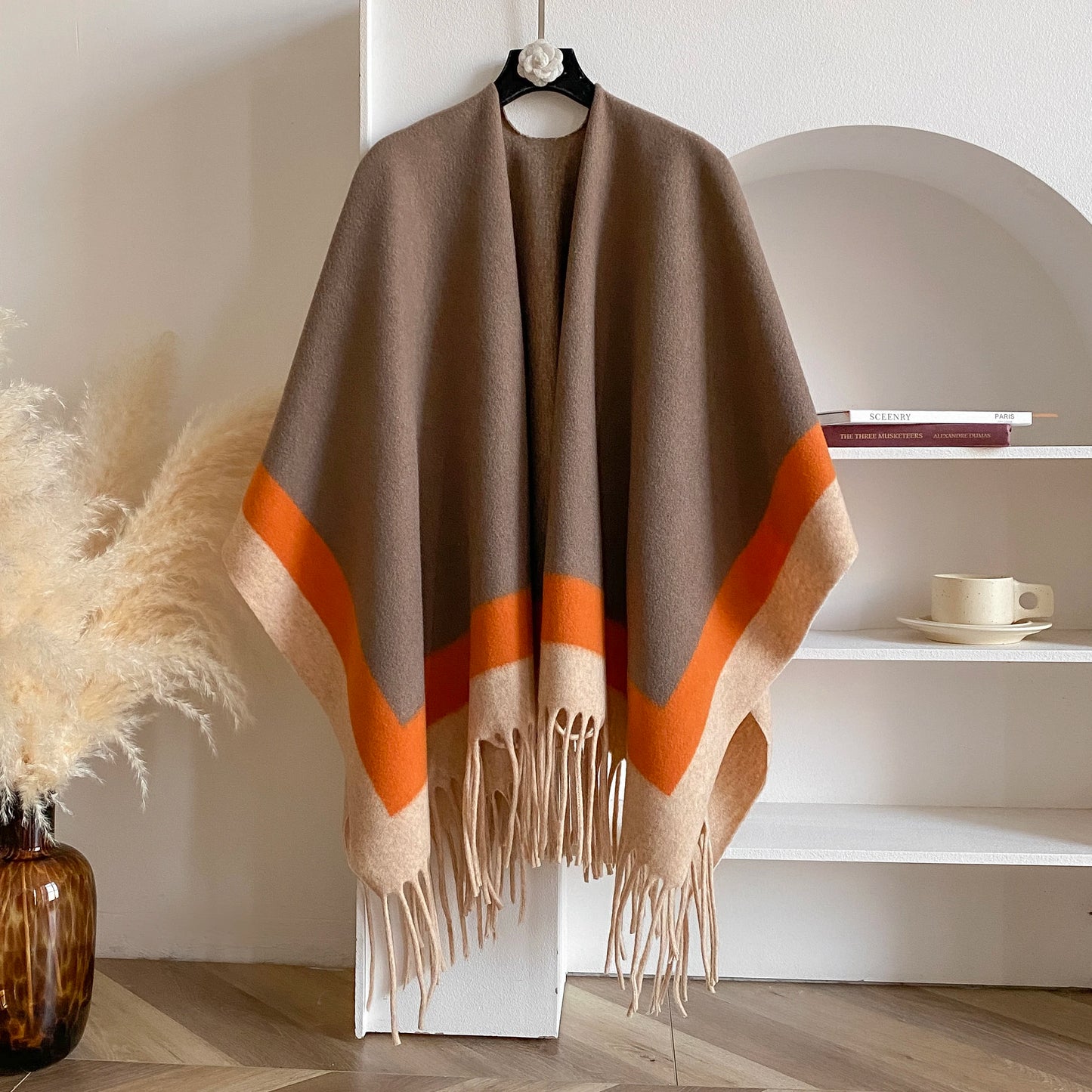 Winter Warm Plaid Ponchos And Capes