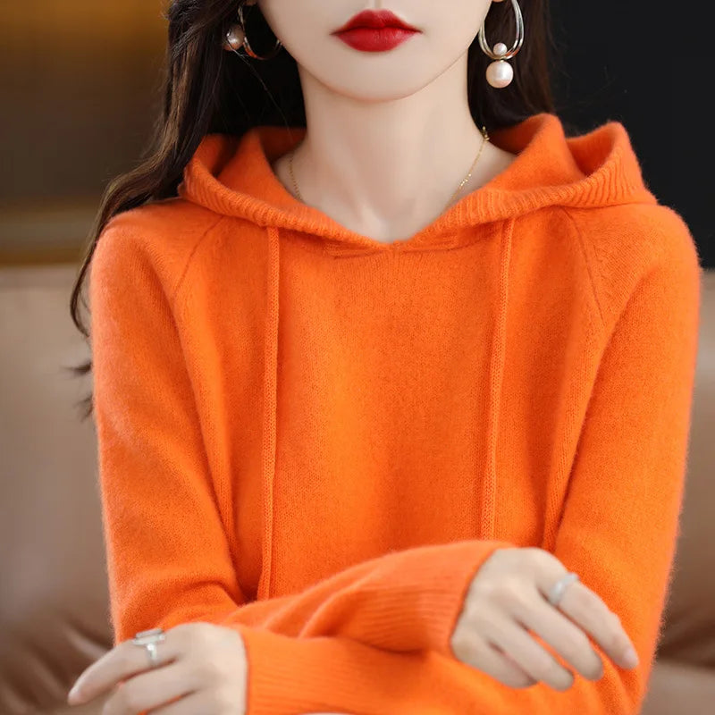 Women Pullover Sweaters Hooded