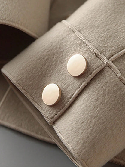 Classic Solid Short Woolen Coats