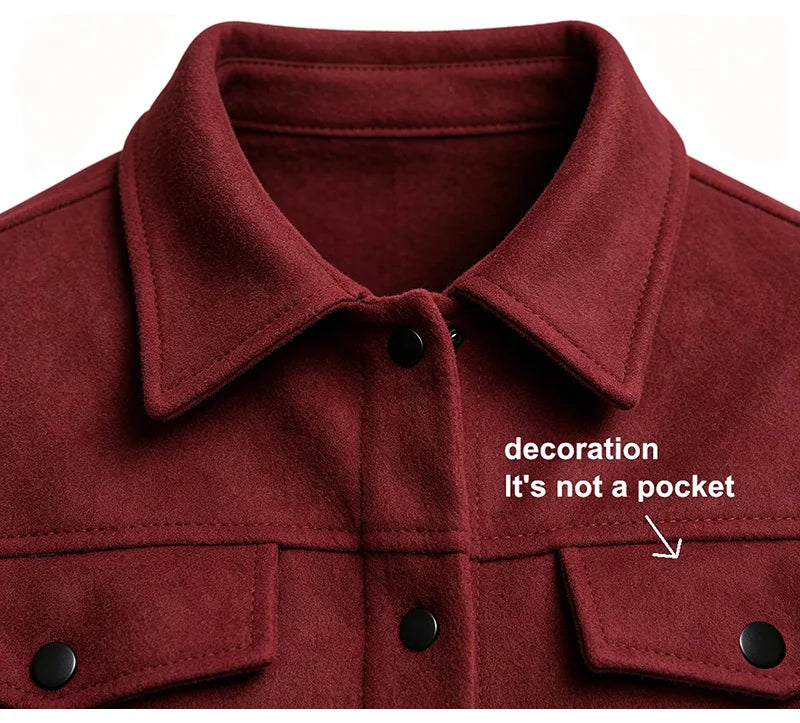 Fake Decor Chest Flap Lapel Fashion Outer Jacket