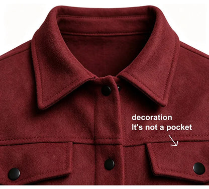 Fake Decor Chest Flap Lapel Fashion Outer Jacket
