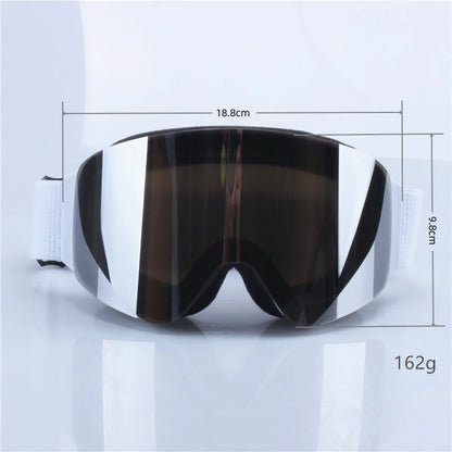 Magnetic Flip Cover Double Layer Anti-Fog Ski Goggles