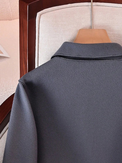 Classic Solid Short Woolen Coats