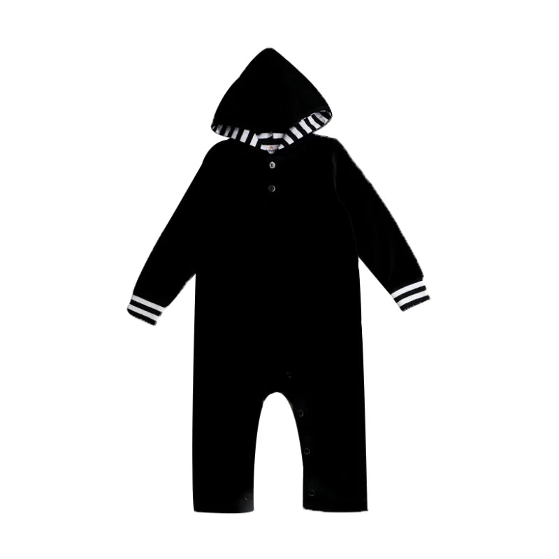 Tired Dress with Hooded Lining Striped Shirt