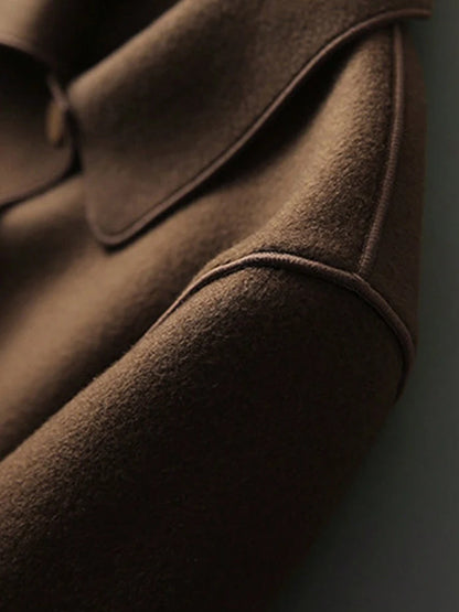 Classic Solid Short Woolen Coats