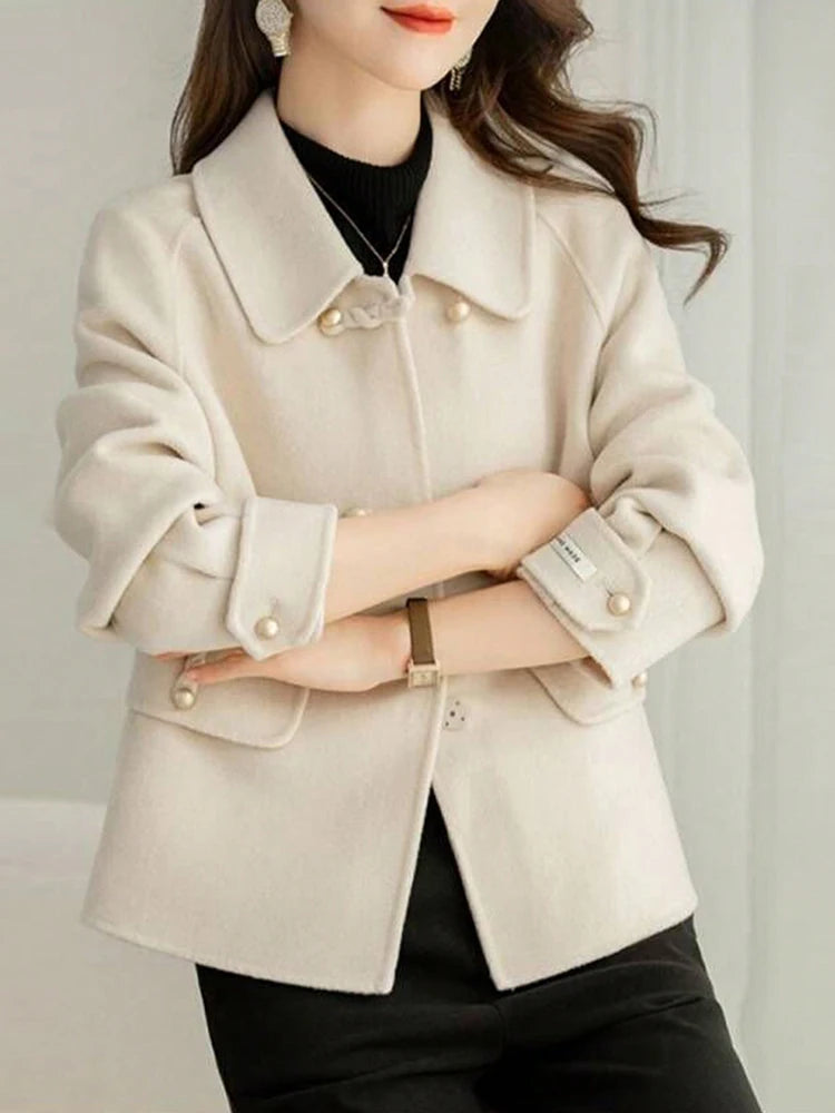 Elegant Solid Short Coats