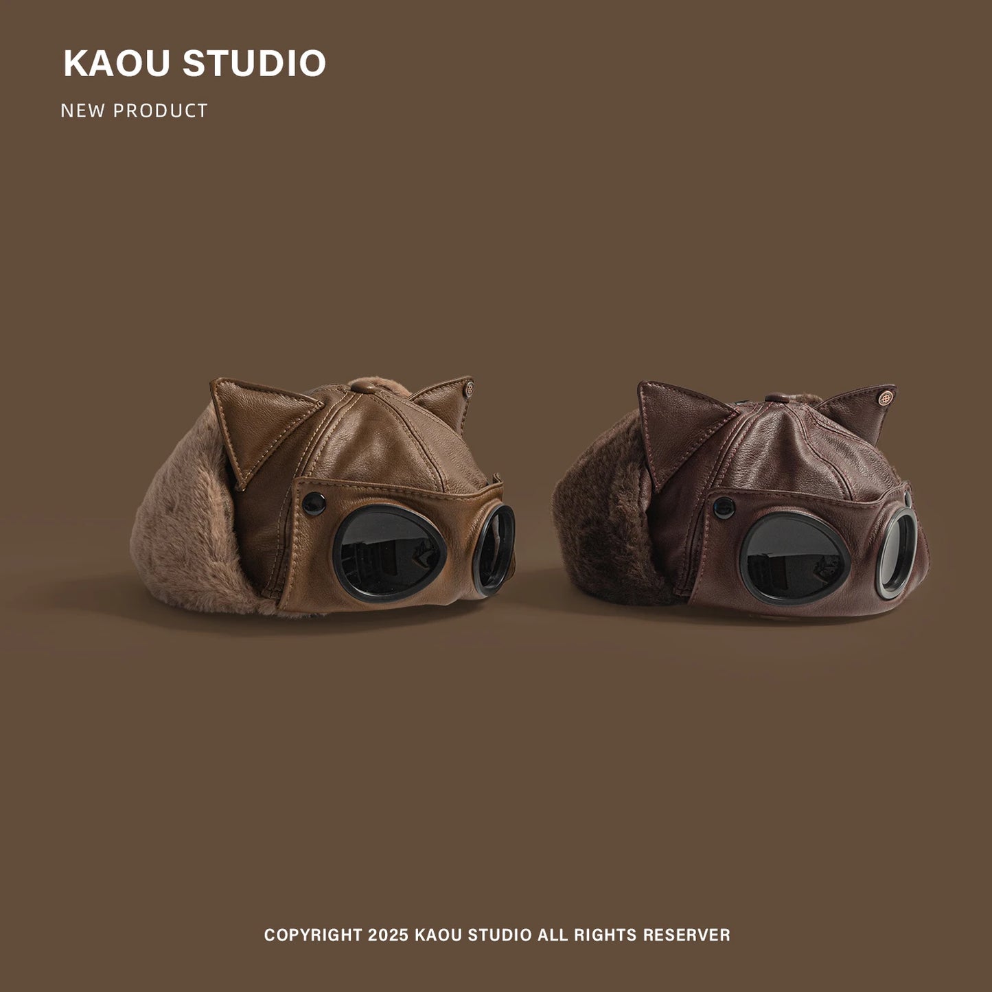 Leather Cat Ear Sunglasses