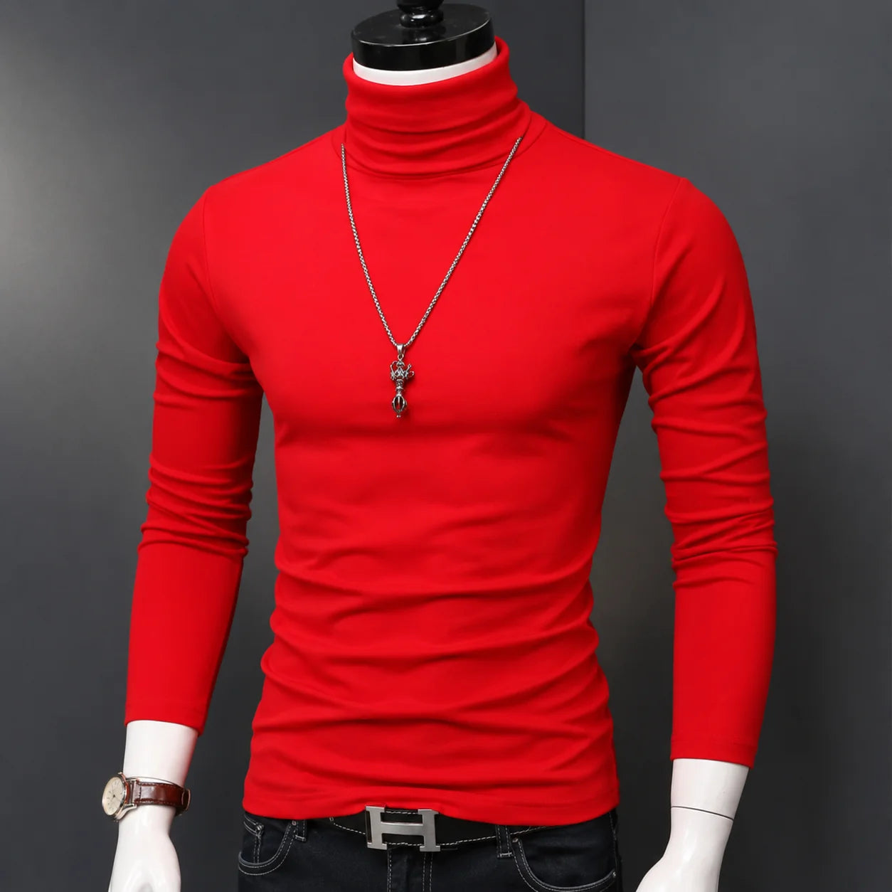 New Men's Thermal Turtleneck Shirt