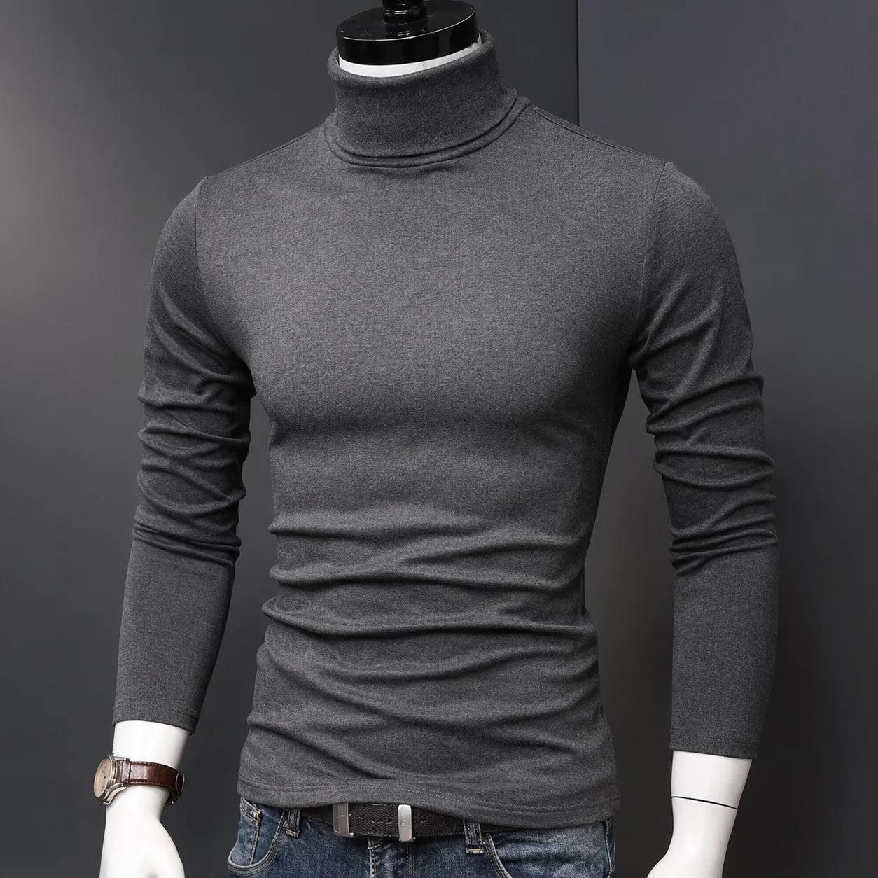 New Men's Thermal Turtleneck Shirt