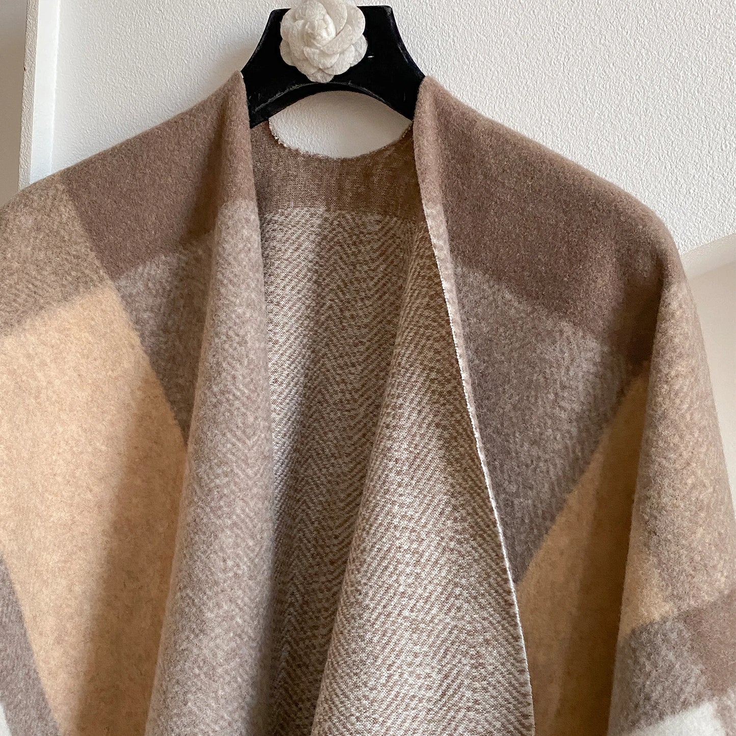 Winter Warm Plaid Ponchos And Capes