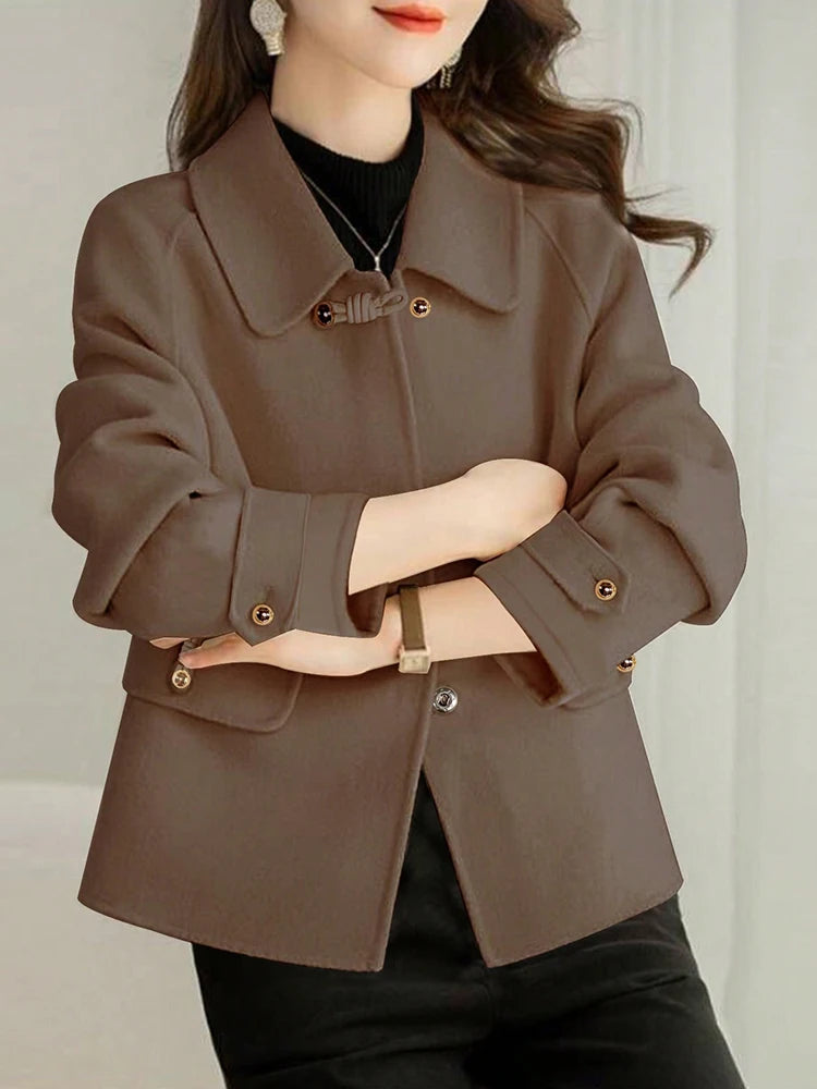 Elegant Solid Short Coats