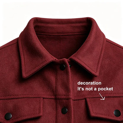 Fake Decor Chest Flap Lapel Fashion Outer Jacket