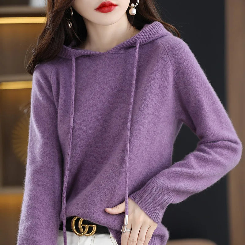 Women Pullover Sweaters Hooded