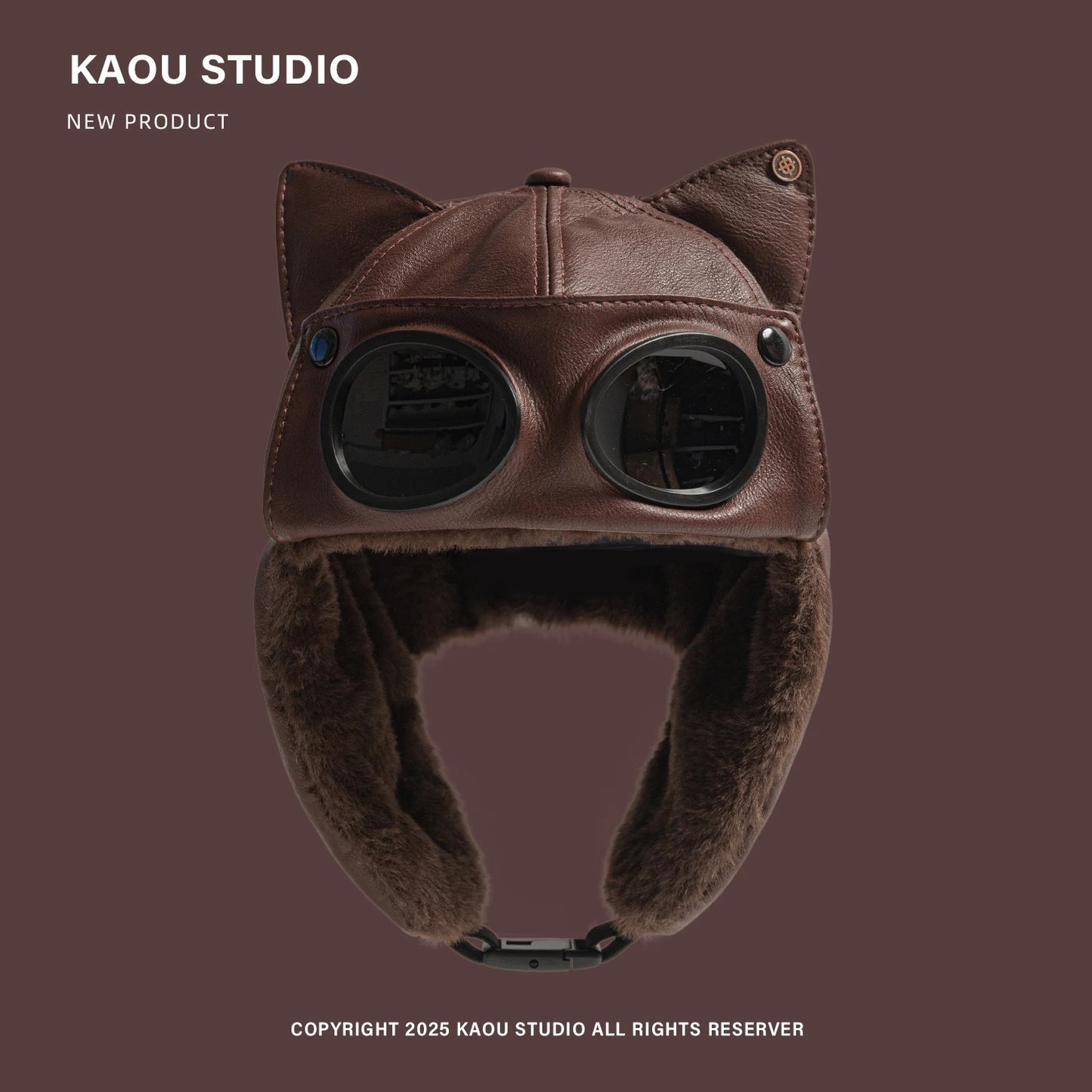 Leather Cat Ear Sunglasses